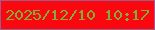 文字の大きさ：4、枠の色：9d5c8b、背景の色：fa0710、文字の色：83ad38 無料ブログパーツのブログ時計