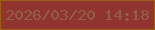 文字の大きさ：5、枠の色：9d5f14、背景の色：91342f、文字の色：906147 無料ブログパーツのブログ時計