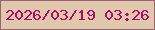 文字の大きさ：4、枠の色：9d6075、背景の色：dfc8ab、文字の色：b20867 無料ブログパーツのブログ時計