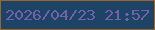 文字の大きさ：5、枠の色：9d652e、背景の色：1d4465、文字の色：7461ad 無料ブログパーツのブログ時計