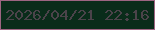 文字の大きさ：5、枠の色：9d6582、背景の色：0a2c1a、文字の色：4b434a 無料ブログパーツのブログ時計