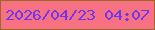文字の大きさ：5、枠の色：9d6726、背景の色：f87182、文字の色：6d37f1 無料ブログパーツのブログ時計