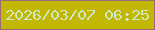 文字の大きさ：1、枠の色：9d687a、背景の色：c4b701、文字の色：cceaca 無料ブログパーツのブログ時計
