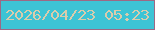文字の大きさ：4、枠の色：9d6984、背景の色：3dc4d5、文字の色：daccac 無料ブログパーツのブログ時計