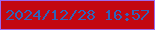 文字の大きさ：3、枠の色：9d6aef、背景の色：c30712、文字の色：2f64ba 無料ブログパーツのブログ時計