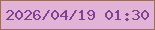 文字の大きさ：4、枠の色：9d6b62、背景の色：e2b2d7、文字の色：814092 無料ブログパーツのブログ時計