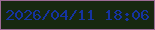 文字の大きさ：3、枠の色：9d6b95、背景の色：172810、文字の色：1533a1 無料ブログパーツのブログ時計