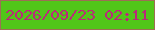 文字の大きさ：5、枠の色：9d6e54、背景の色：51c619、文字の色：ba2a79 無料ブログパーツのブログ時計