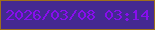 文字の大きさ：2、枠の色：9d6f1b、背景の色：442991、文字の色：880eed 無料ブログパーツのブログ時計
