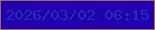 文字の大きさ：2、枠の色：9d6f4d、背景の色：2200b1、文字の色：2333a9 無料ブログパーツのブログ時計