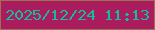文字の大きさ：1、枠の色：9d6f55、背景の色：ab1c5e、文字の色：16bb99 無料ブログパーツのブログ時計