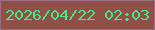 文字の大きさ：1、枠の色：9d6f85、背景の色：904f47、文字の色：49e782 無料ブログパーツのブログ時計