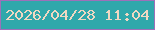 文字の大きさ：4、枠の色：9d70b9、背景の色：2fa8ab、文字の色：f0d8c2 無料ブログパーツのブログ時計