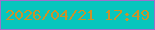 文字の大きさ：1、枠の色：9d70cc、背景の色：07c6bd、文字の色：cb922a 無料ブログパーツのブログ時計