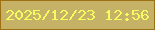 文字の大きさ：2、枠の色：9d7111、背景の色：c5b266、文字の色：f5fc5f 無料ブログパーツのブログ時計