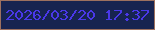 文字の大きさ：1、枠の色：9d715f、背景の色：172450、文字の色：4a38e8 無料ブログパーツのブログ時計