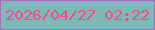 文字の大きさ：1、枠の色：9d71b9、背景の色：7bbab8、文字の色：f64983 無料ブログパーツのブログ時計