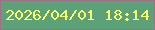 文字の大きさ：5、枠の色：9d7287、背景の色：5da179、文字の色：fbfd6d 無料ブログパーツのブログ時計