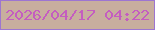 文字の大きさ：3、枠の色：9d75d1、背景の色：c8ae9e、文字の色：c45dc0 無料ブログパーツのブログ時計