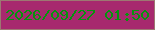 文字の大きさ：4、枠の色：9d7872、背景の色：a7296e、文字の色：06940d 無料ブログパーツのブログ時計