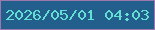 文字の大きさ：3、枠の色：9d78ad、背景の色：225f8c、文字の色：63dfd4 無料ブログパーツのブログ時計