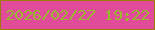 文字の大きさ：3、枠の色：9d7b08、背景の色：e04c9a、文字の色：99b92d 無料ブログパーツのブログ時計