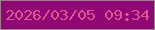 文字の大きさ：2、枠の色：9d7e8d、背景の色：900674、文字の色：d85a90 無料ブログパーツのブログ時計