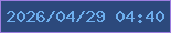 文字の大きさ：2、枠の色：9d7ee0、背景の色：2c497c、文字の色：6daeed 無料ブログパーツのブログ時計