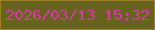文字の大きさ：1、枠の色：9d7f27、背景の色：67621d、文字の色：d839a5 無料ブログパーツのブログ時計