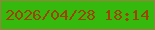 文字の大きさ：4、枠の色：9d7f46、背景の色：35b90d、文字の色：9f4301 無料ブログパーツのブログ時計