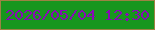 文字の大きさ：5、枠の色：9d8243、背景の色：18961e、文字の色：880ab6 無料ブログパーツのブログ時計
