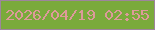 文字の大きさ：5、枠の色：9d859c、背景の色：7aaa3b、文字の色：dd9a9a 無料ブログパーツのブログ時計