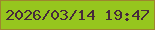 文字の大きさ：3、枠の色：9d862e、背景の色：96c61e、文字の色：462a3b 無料ブログパーツのブログ時計