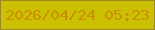 文字の大きさ：2、枠の色：9d8723、背景の色：ccc002、文字の色：c89002 無料ブログパーツのブログ時計