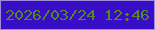 文字の大きさ：3、枠の色：9d8bd9、背景の色：370ec6、文字の色：528626 無料ブログパーツのブログ時計
