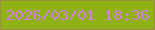 文字の大きさ：3、枠の色：9d8d40、背景の色：90b114、文字の色：d27ee7 無料ブログパーツのブログ時計