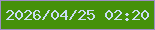 文字の大きさ：5、枠の色：9d8dc5、背景の色：45910a、文字の色：caddf6 無料ブログパーツのブログ時計
