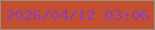 文字の大きさ：5、枠の色：9d8e79、背景の色：c34f31、文字の色：8c3fb8 無料ブログパーツのブログ時計