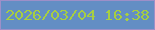 文字の大きさ：4、枠の色：9d8fc8、背景の色：638ec4、文字の色：a7ce41 無料ブログパーツのブログ時計