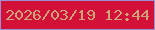 文字の大きさ：4、枠の色：9d8fd4、背景の色：d21038、文字の色：cda37b 無料ブログパーツのブログ時計
