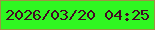 文字の大きさ：5、枠の色：9d9243、背景の色：2ff621、文字の色：430925 無料ブログパーツのブログ時計