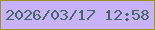 文字の大きさ：3、枠の色：9d941d、背景の色：c7b2fb、文字の色：426a5f 無料ブログパーツのブログ時計