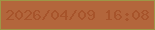 文字の大きさ：3、枠の色：9d9646、背景の色：b3663c、文字の色：a7542b 無料ブログパーツのブログ時計