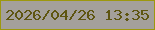 文字の大きさ：3、枠の色：9d980e、背景の色：a4a09b、文字の色：5e5511 無料ブログパーツのブログ時計