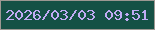 文字の大きさ：1、枠の色：9d9892、背景の色：155145、文字の色：c1abf4 無料ブログパーツのブログ時計