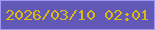 文字の大きさ：3、枠の色：9d99f5、背景の色：6258b5、文字の色：dbb914 無料ブログパーツのブログ時計