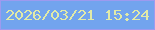 文字の大きさ：1、枠の色：9d9aef、背景の色：72a4ee、文字の色：e1eaa8 無料ブログパーツのブログ時計