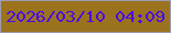 文字の大きさ：1、枠の色：9d9bb4、背景の色：9b721e、文字の色：480ce9 無料ブログパーツのブログ時計