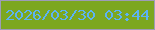 文字の大きさ：2、枠の色：9d9cb9、背景の色：7ca720、文字の色：5cb3f3 無料ブログパーツのブログ時計