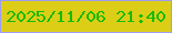 文字の大きさ：4、枠の色：9d9df1、背景の色：dcce16、文字の色：18ba07 無料ブログパーツのブログ時計